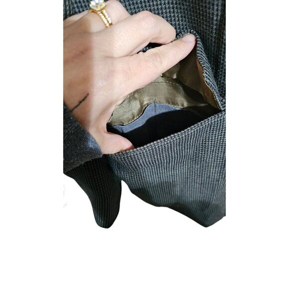 Vintage Oscar De La Renta gray & black wool tweed sport coat blazer size 41R - Picture 14 of 14